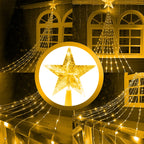 Solar Star Waterfall Holiday Lights