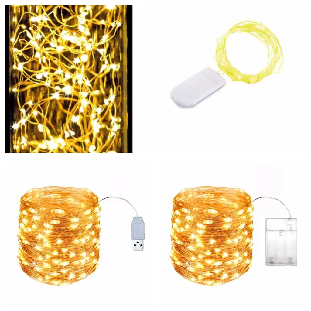 Copper Wire Christmas Fairy Lights