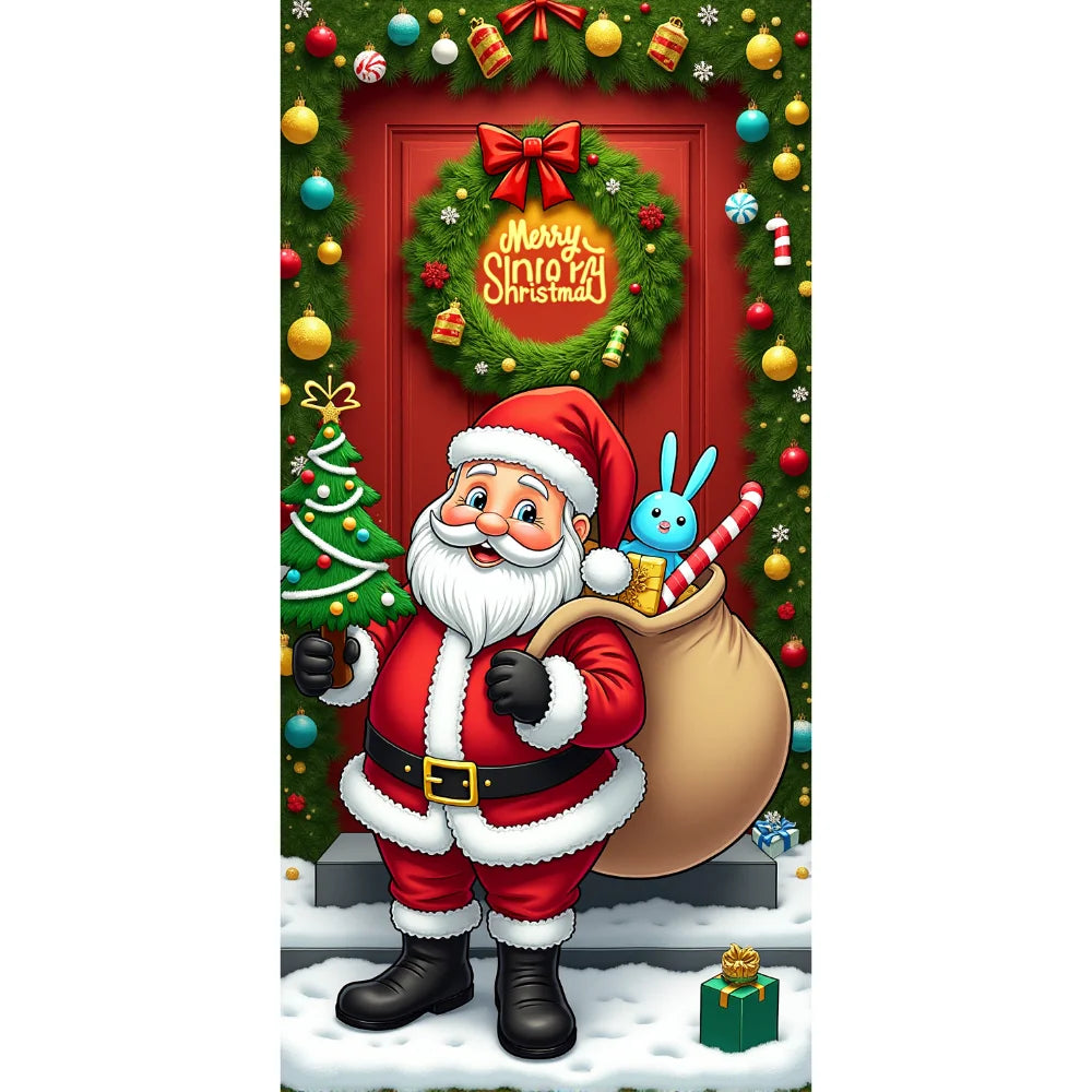 Christmas Cartoon Door Banner