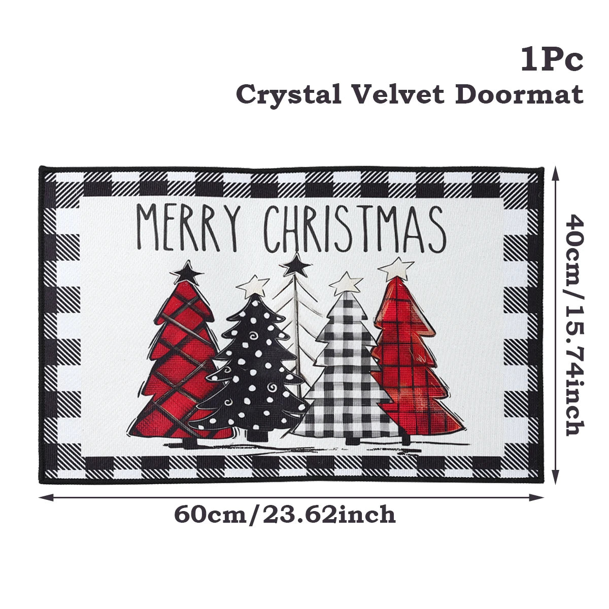Christmas Door Mat Santa Claus Carpet Merry