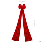Christmas Bow Red Velvet Tree Toppers Ornament