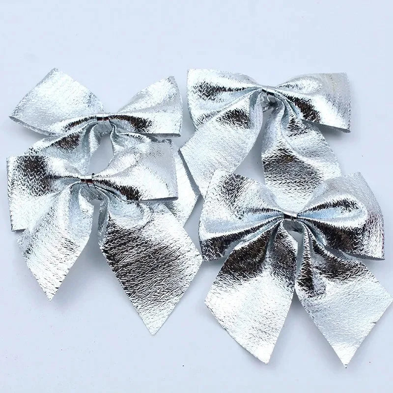 Mini Red and Gold Christmas Bows
