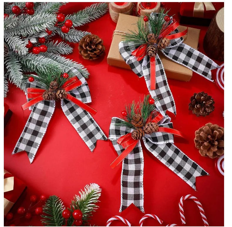 Pack Large Christmas Tree Topper Bow DIY