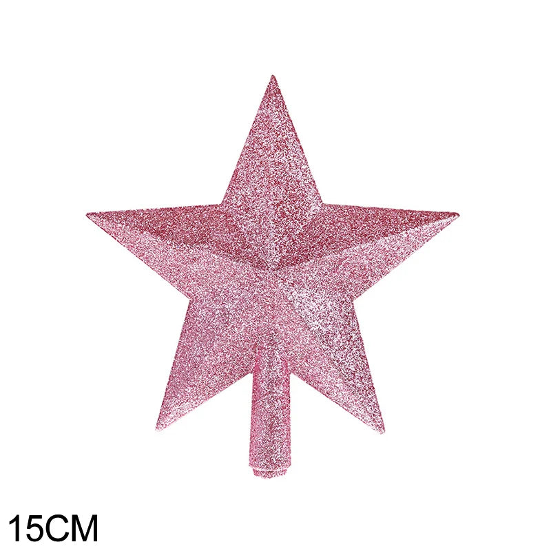 Christmas Tree Top Star Merry Shiny Gold