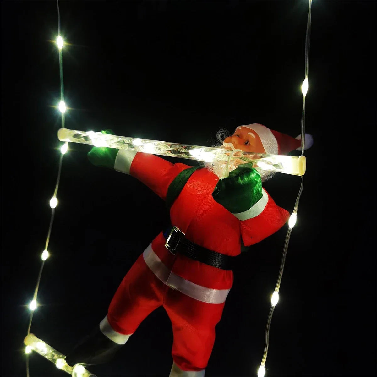 Santa Claus Climbing Ladder Outdoor Christmas Decoration
