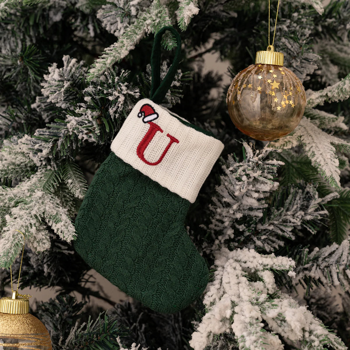 Monogram Christmas Knit Stockings