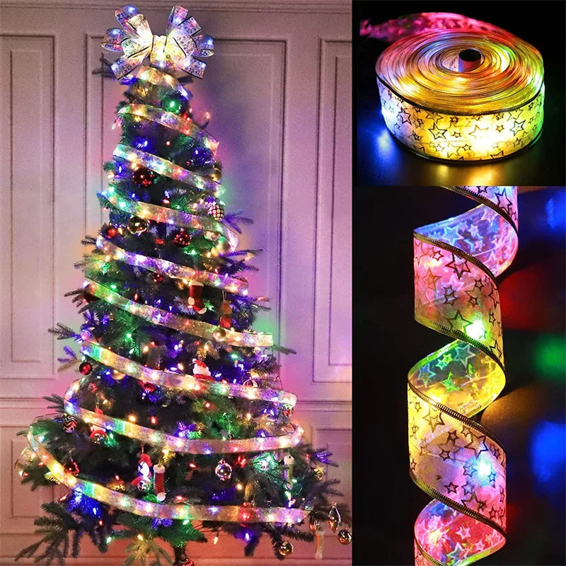 Christmas Ribbon Fairy Lights