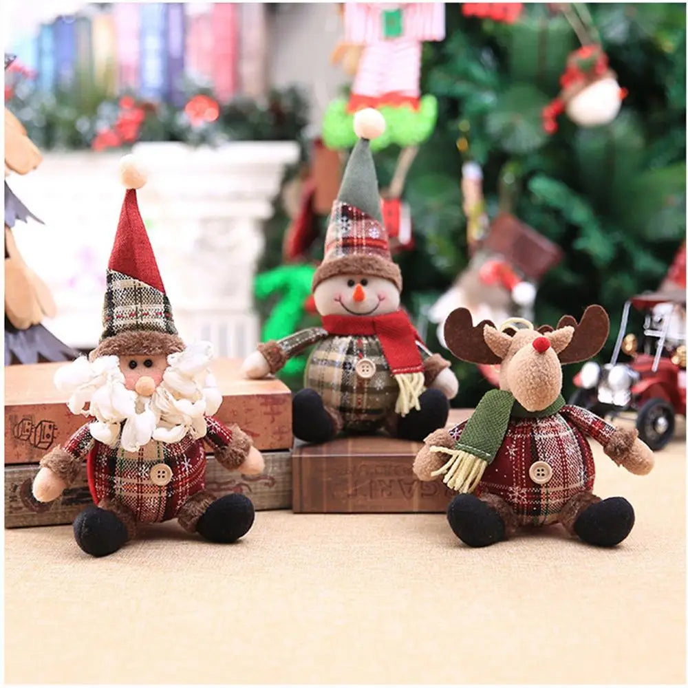 Christmas Dolls Tree Standing Santa, Snowman Reindeer