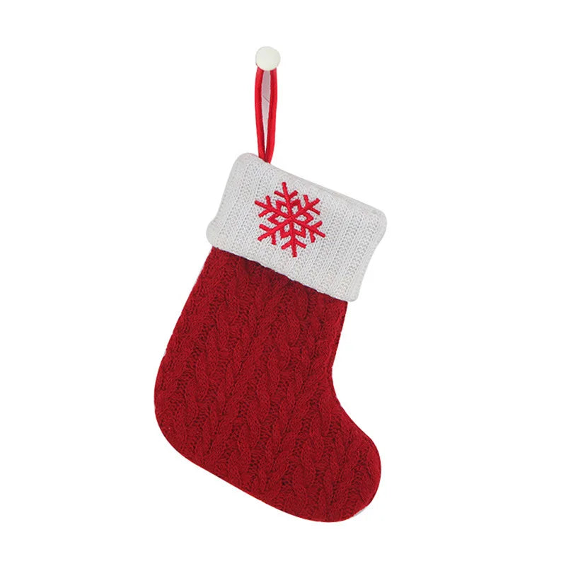 Knit Snowflake Christmas Stockings