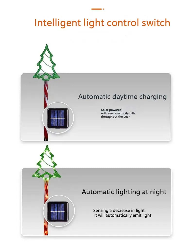 Solar Candy Christmas Pathway Lights