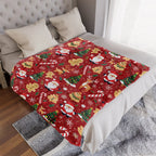 Festive Christmas Santa Throw Blanket