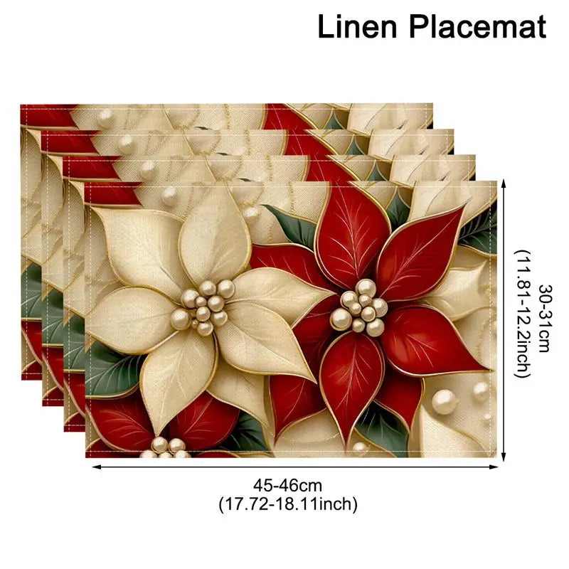 Linen Christmas Tree Placemats