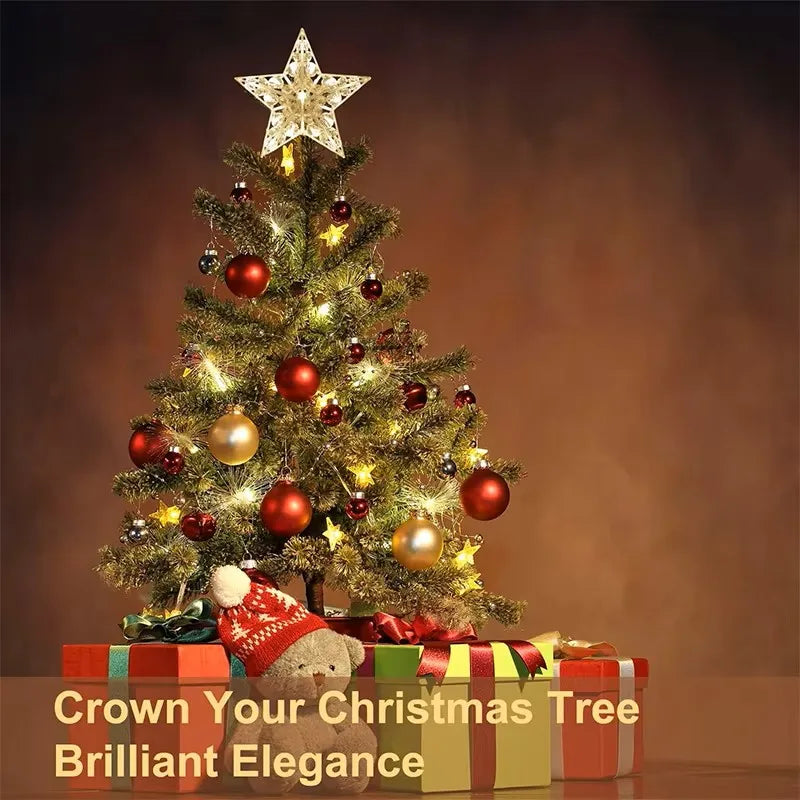 Christmas Glowing Tree Topper Five pointed Star