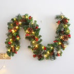 Christmas Pinecone & Red Berries Wreath Garland