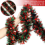 Christmas Tinsel Garland Wreath