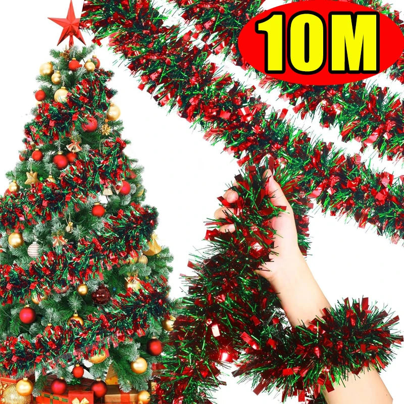 Christmas Tinsel Garland Wreath