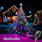 Solar Star Waterfall Holiday Lights
