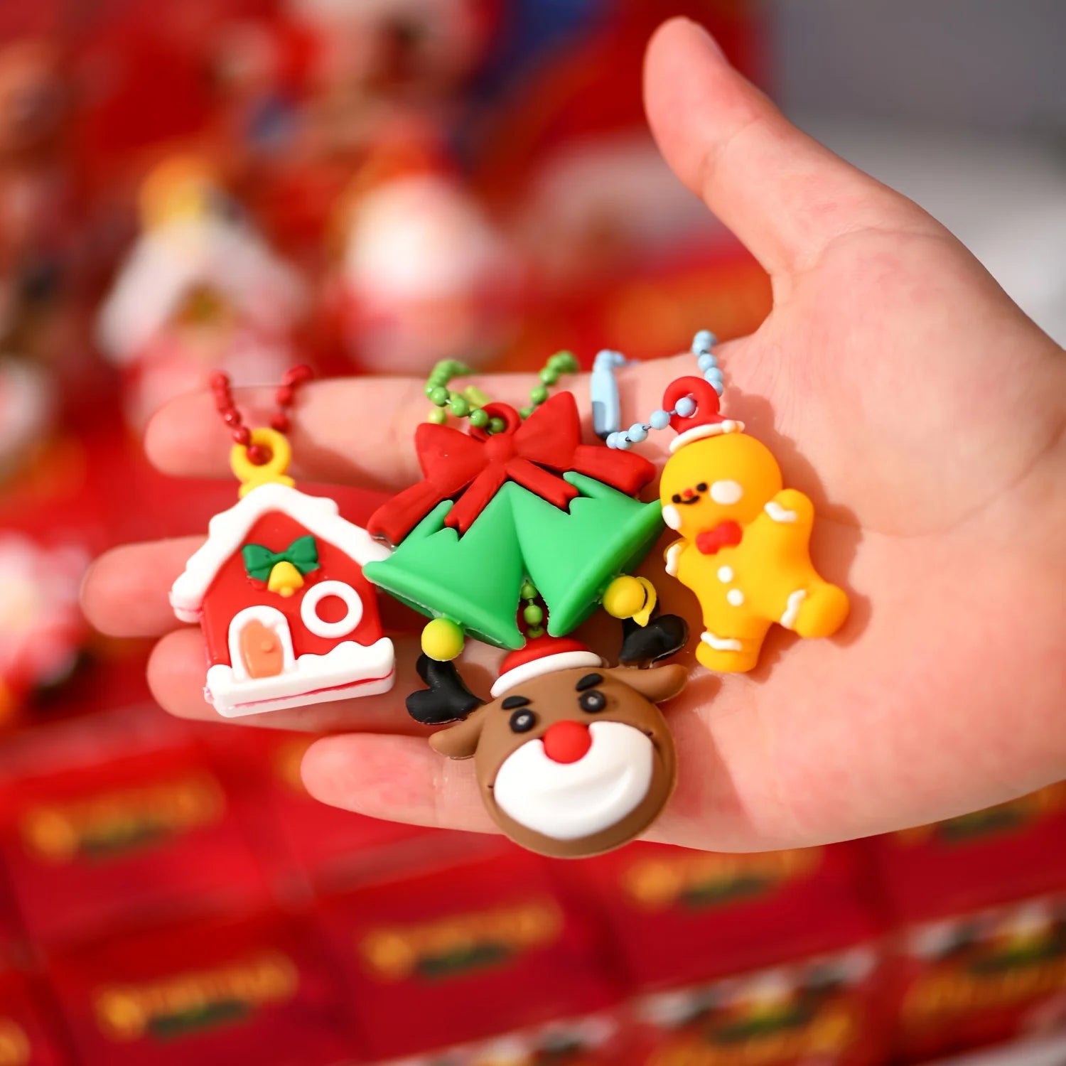 Christmas Themed Key Ring Pack Surprise Box