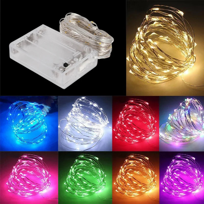 Copper Wire Christmas Fairy Lights