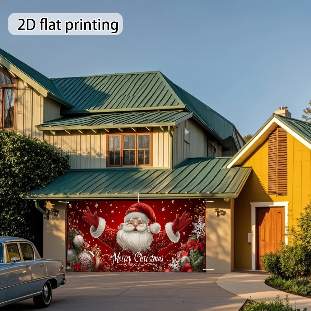 Santa Clause Garage Door Banner