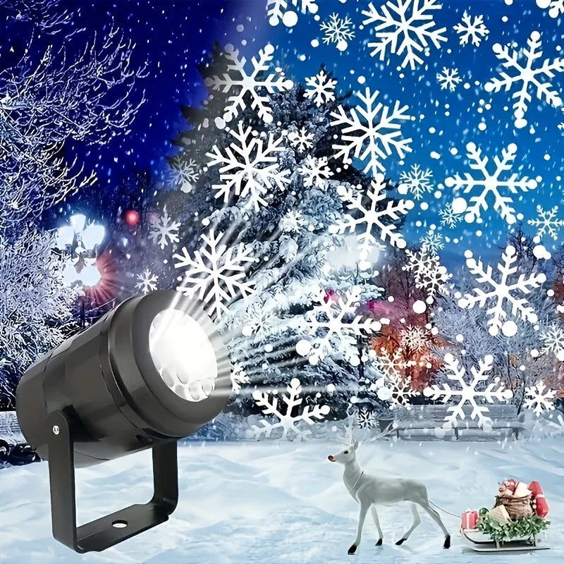 LED Snowflake Projector Light