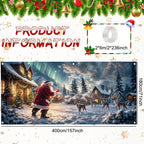 Christmas Deer Party Garage Door Banner