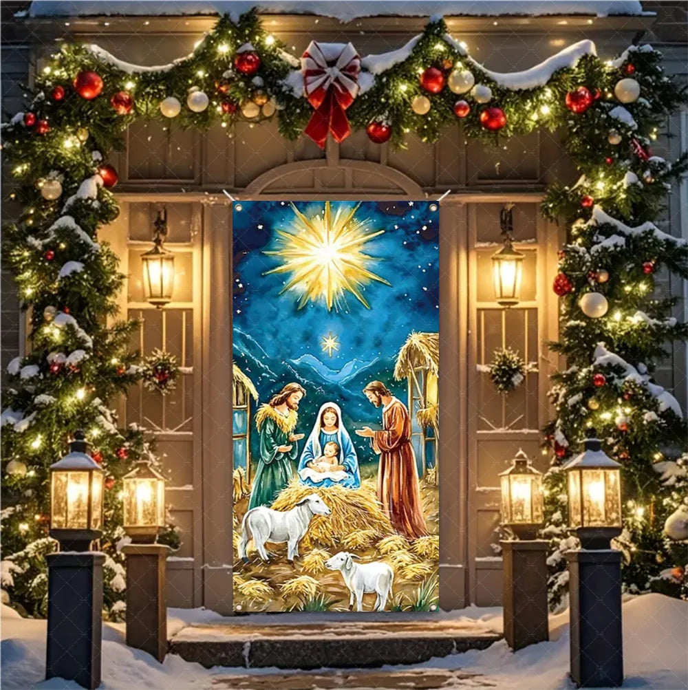 Christmas Nativity Door Banner