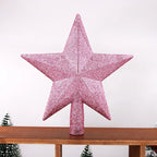 Christmas Tree Top Star Merry Shiny Gold