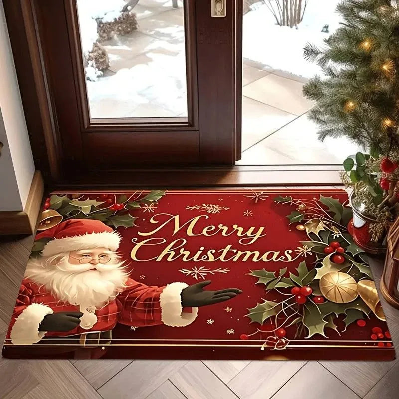 Santa Claus Pattern Christmas Doormat
