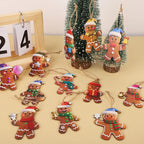 Christmas Gingerbread Man Ornaments Tree Wooden Hanging