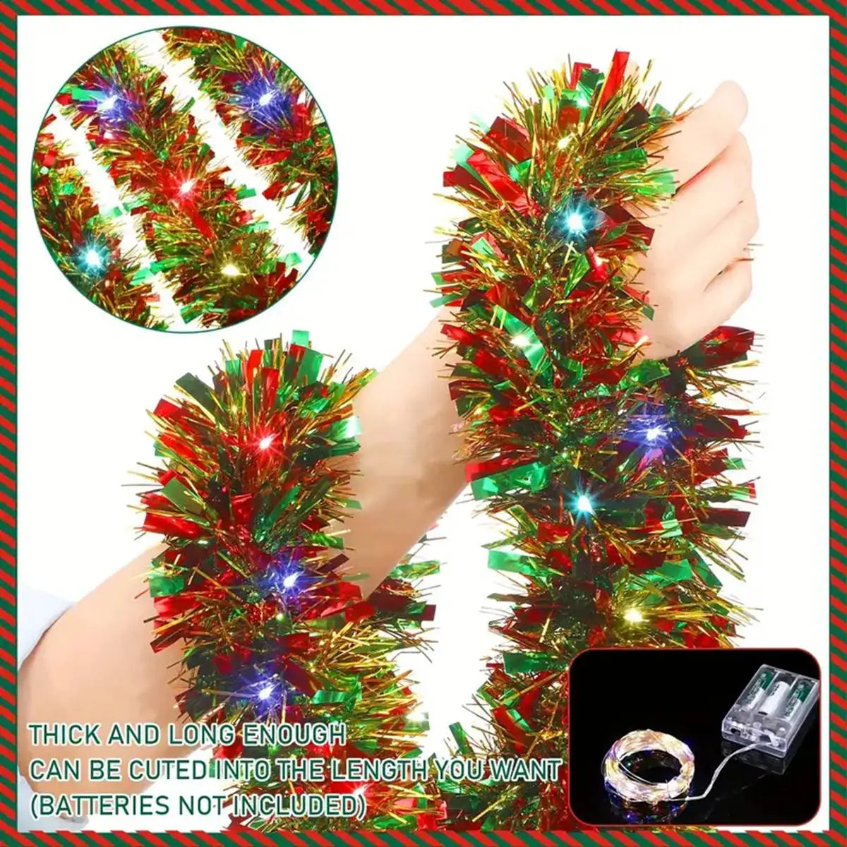 Metallic Christmas Tinsel Garland