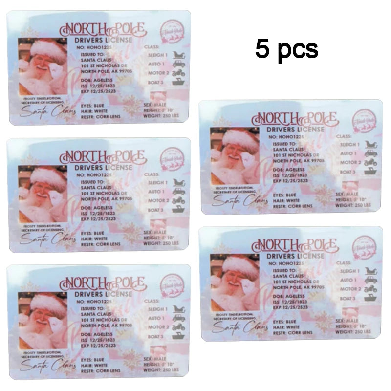 Cards Santa Claus Flying Licence Christmas Eve