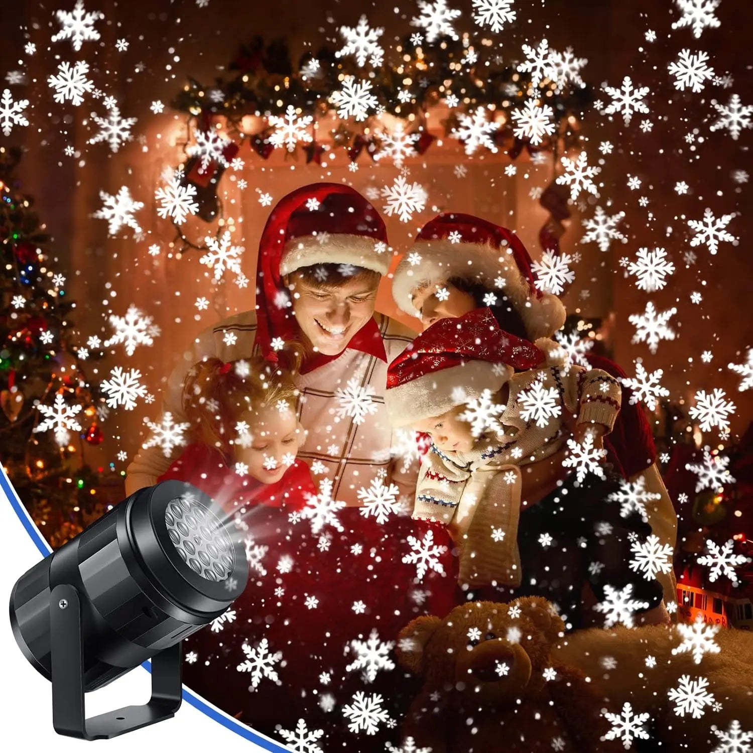 USB Christmas Snowflake Projector