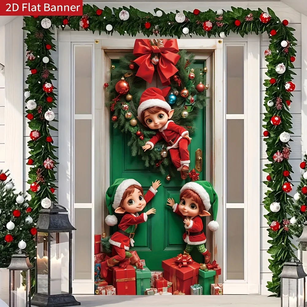 Christmas Cats Door Banner