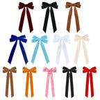 Velvet Bows Christmas Tree Decorations,Pink Large Topper