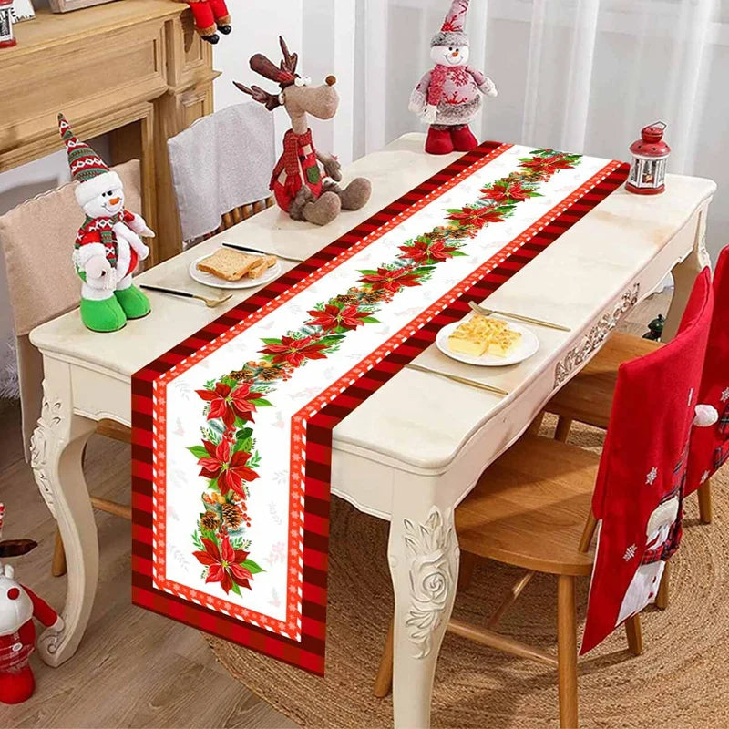 Santa Claus Christmas Table Runner Flag Noel