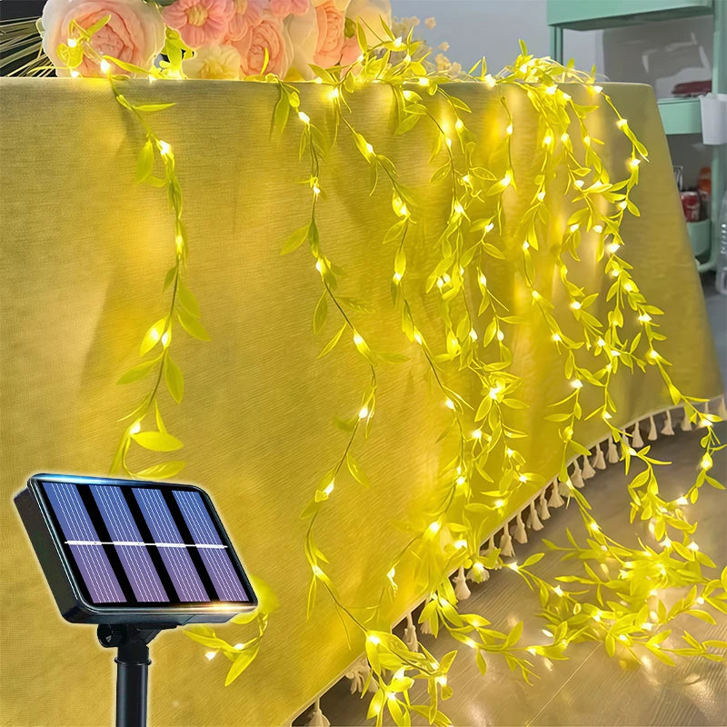 Solar Ivy Leaf Fairy Lights