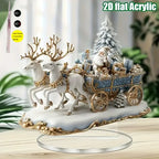 Santa Claus Reindeer Sled Desktop Christmas Animal