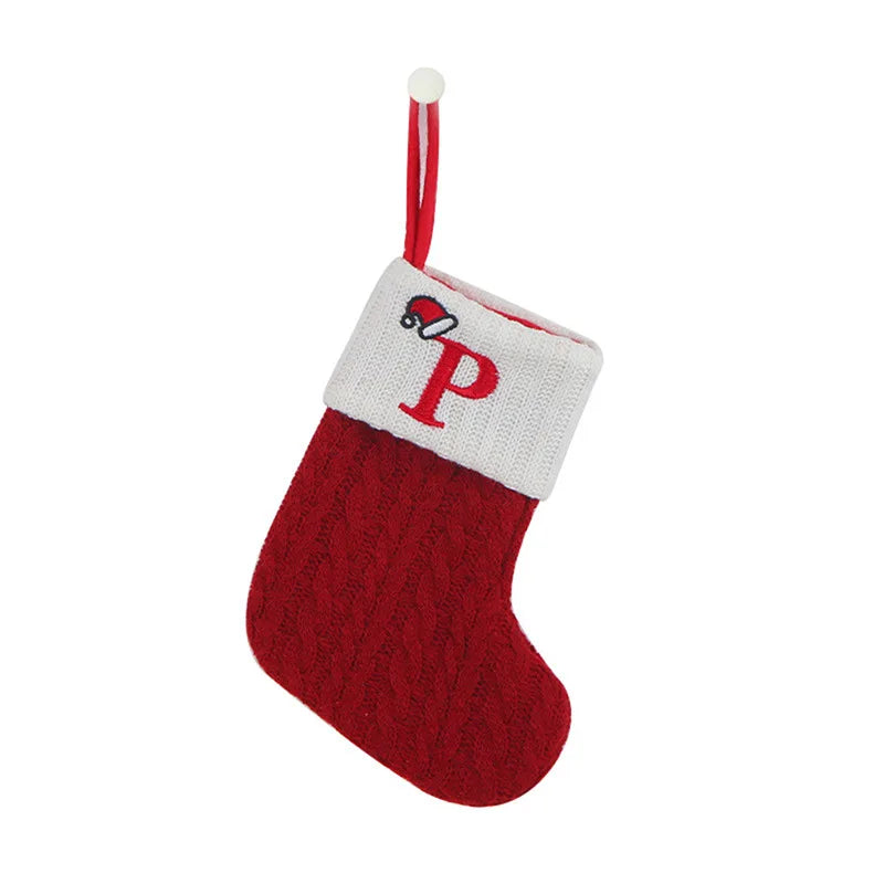 Knit Snowflake Christmas Stockings