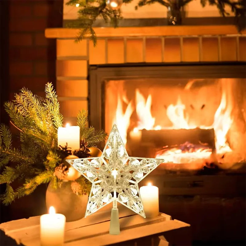 Christmas Glowing Tree Topper Five pointed Star