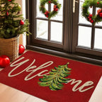 Cheerful Christmas Gnome Door Mat