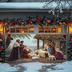 Christmas Jesus Birth Garage Door Banner