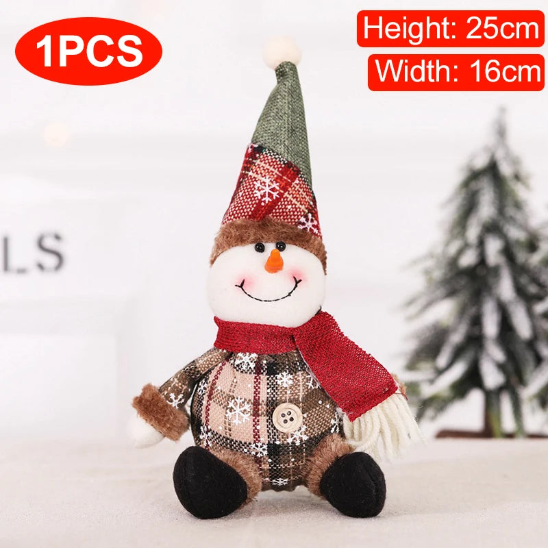 Christmas Dolls Tree Standing Santa, Snowman Reindeer