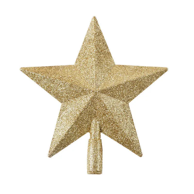 Christmas Tree Top Star Merry Shiny Gold