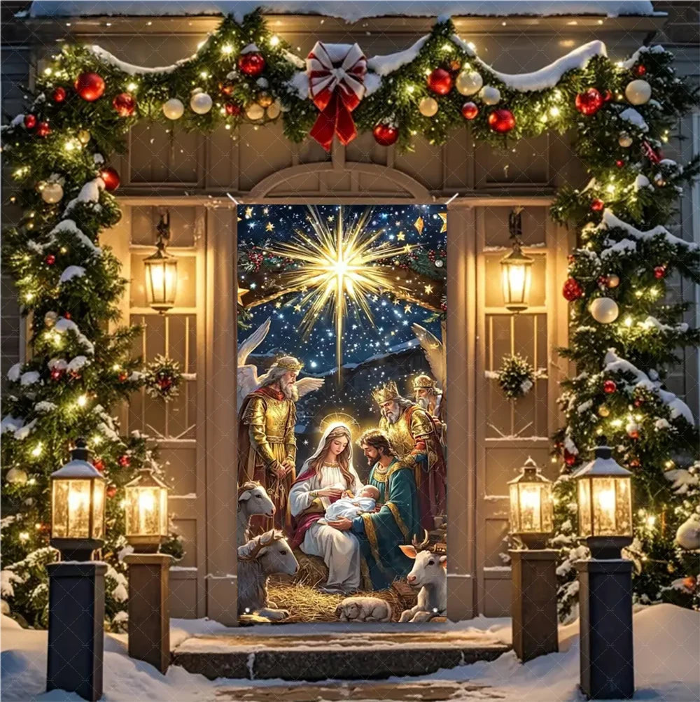Christmas Nativity Door Banner