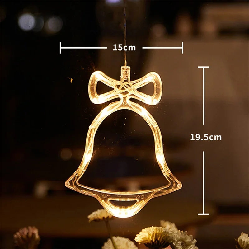Christmas Snowflake Santa Hanging Battery operated Ornaments