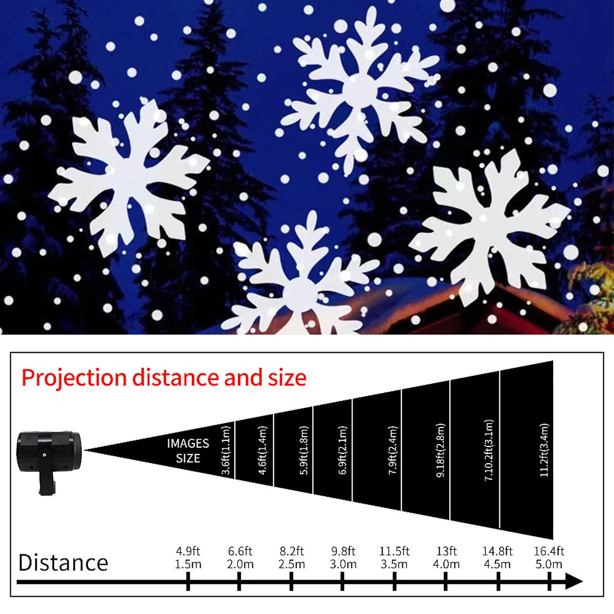 USB Christmas Snowflake Projector