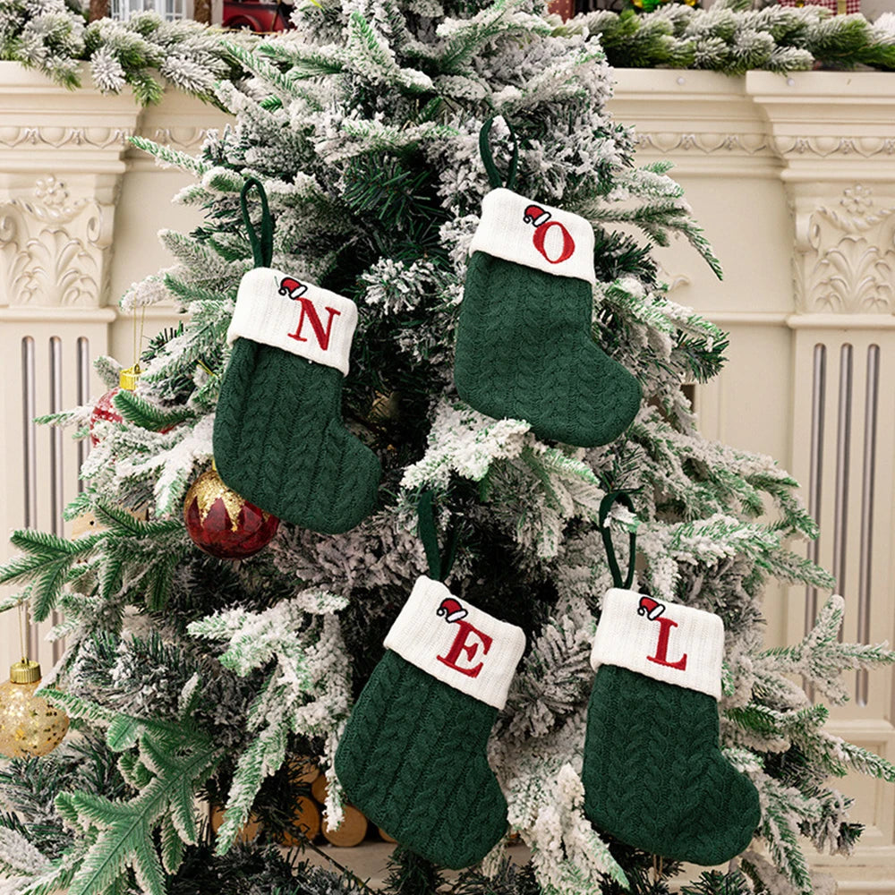 Monogram Christmas Knit Stockings