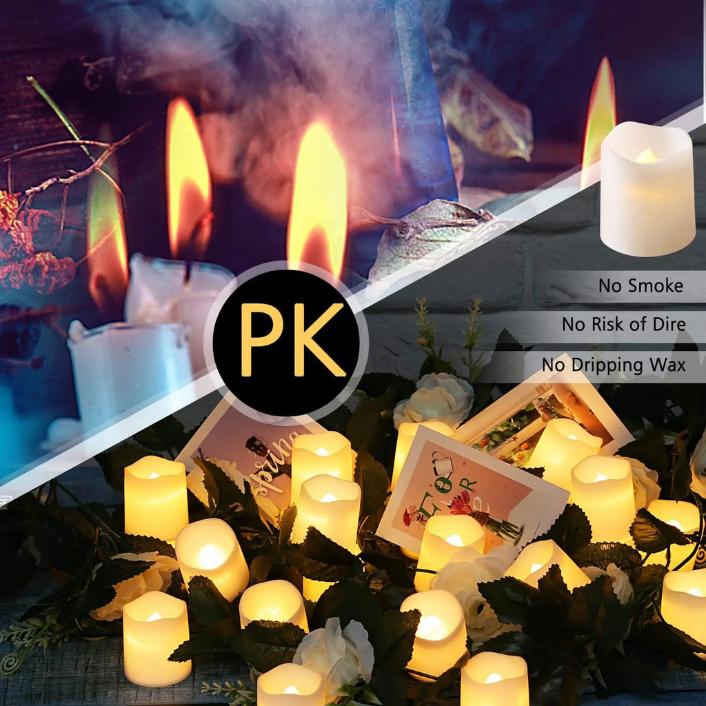 Warm Flickering Holiday Candles