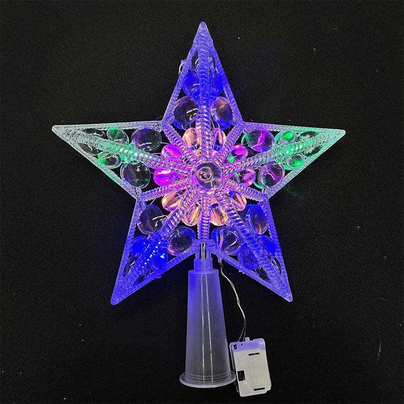 Christmas Glowing Tree Topper Five pointed Star